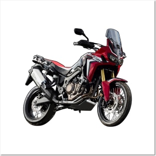 CRF1100L Africa Twin Adventure Bike Illustration Posters and Art